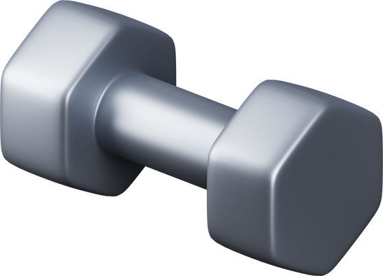 Dumbbell Gym Equipment  icon Isolated 3d render Illustration